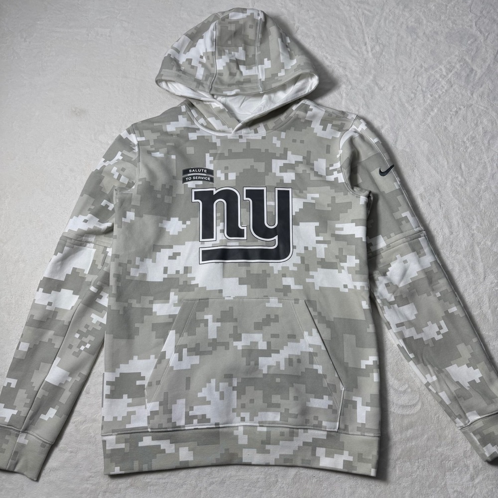 Youth Nike New York Giants Salute To Service Hoodie Medium XL (18/20) Artic Camo